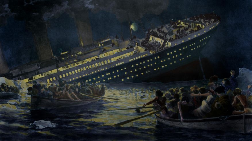 Die untergehende Titanic