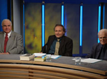 Helmut Kohl und Professor Eugen Biser im TV-Studio