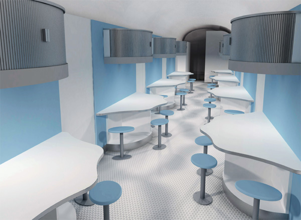 Innenansicht des Wagens 12 "entdecken und staunen"