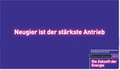 Zum Nachschlagen: Informationsbroschüre „Neugier ist der stärkste Antrieb“