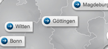 Deutschlandkarte mit DZNE-Standorten