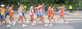 Gruppe von Langstreckenläufern