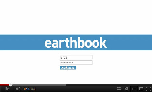 Bild aus dem Kurzfilm Earthbook: Anmelden-Seite