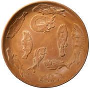 Terra Sigillata mit verschiedenen Fischarten