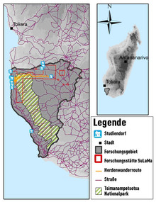 Karte des Forschungsgebiets
