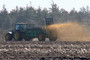 This is a manure spreader at a field in Denmark