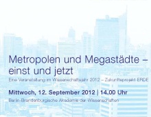 Metropolen und Megastädte - einst und jetzt