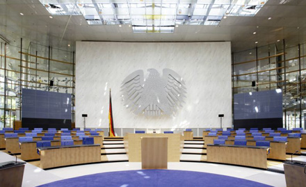 Plenarsaal im ehemaligen Bundestag in Bonn