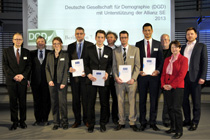 Gruppenbild: Preisverleihung des "Allianz Nachwuchspreises für Demografie"