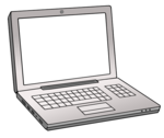 Illustration eines Laptops