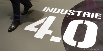 Bodenaufschrift: Industrie 4.0
