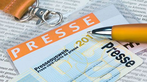 Bild eine Presseausweises