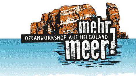 Logo des Ozeanworkshops „Mehr Meer" auf Helgoland