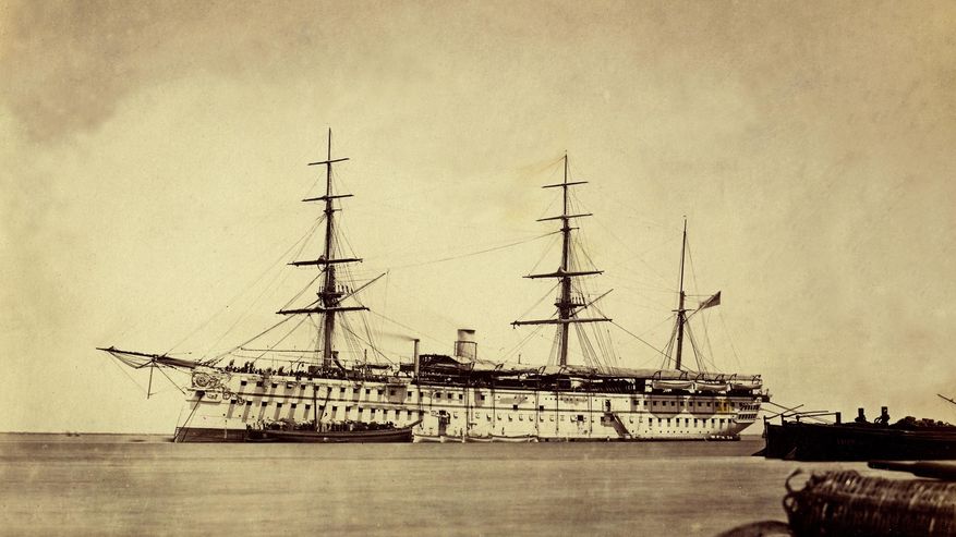 Historische Aufnahme eines Schiffes