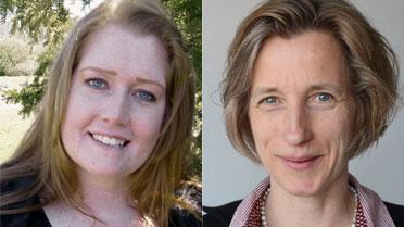 Porträtfotos der Autorinnen, die zu Medikamenten aus den Meeren forschen