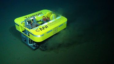Unterwasseraufnahme des Tiefseeroboters TRAMPER