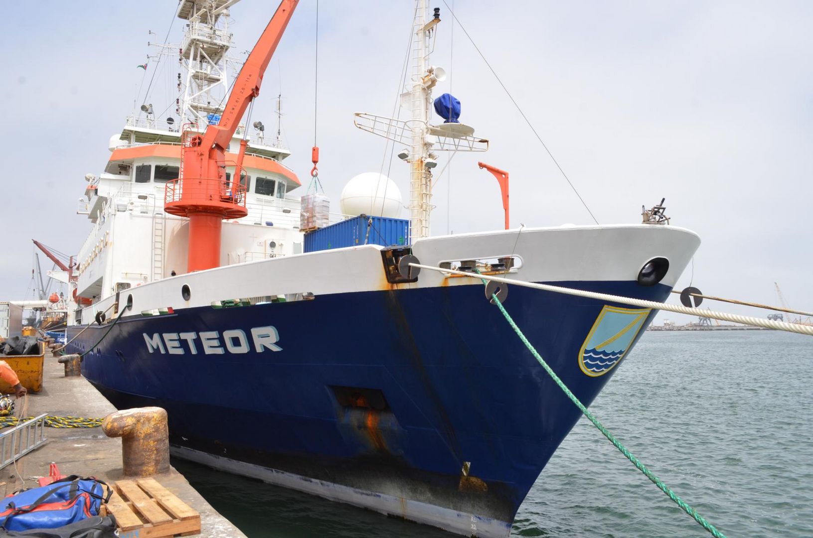 Foto der FS Meteori im Hafen von Walvisbaai