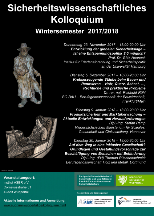 Vorschaubild zur Detailansicht der Veranstaltung: 133. Sicherheitswissenschaftliches Kolloquium: Auf dem Weg in eine inklusive Arbeitswelt?