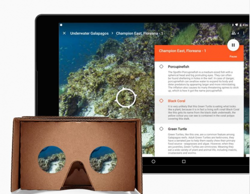 Vorschaubild zur Detailansicht der Veranstaltung: Virtuelle Klassenreise in die faszinierende Welt der Ozeane mit Google Expeditionen bei der didacta (Halle 4 B 90)