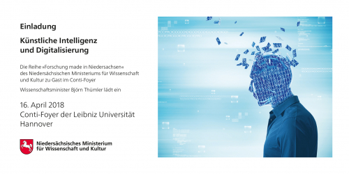 Vorschaubild zur Detailansicht der Veranstaltung: Forschung made in Niedersachsen: Künstliche Intelligenz und Digitalisierung.