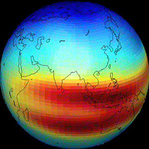 Satellitenbild von Weltraumwetter 