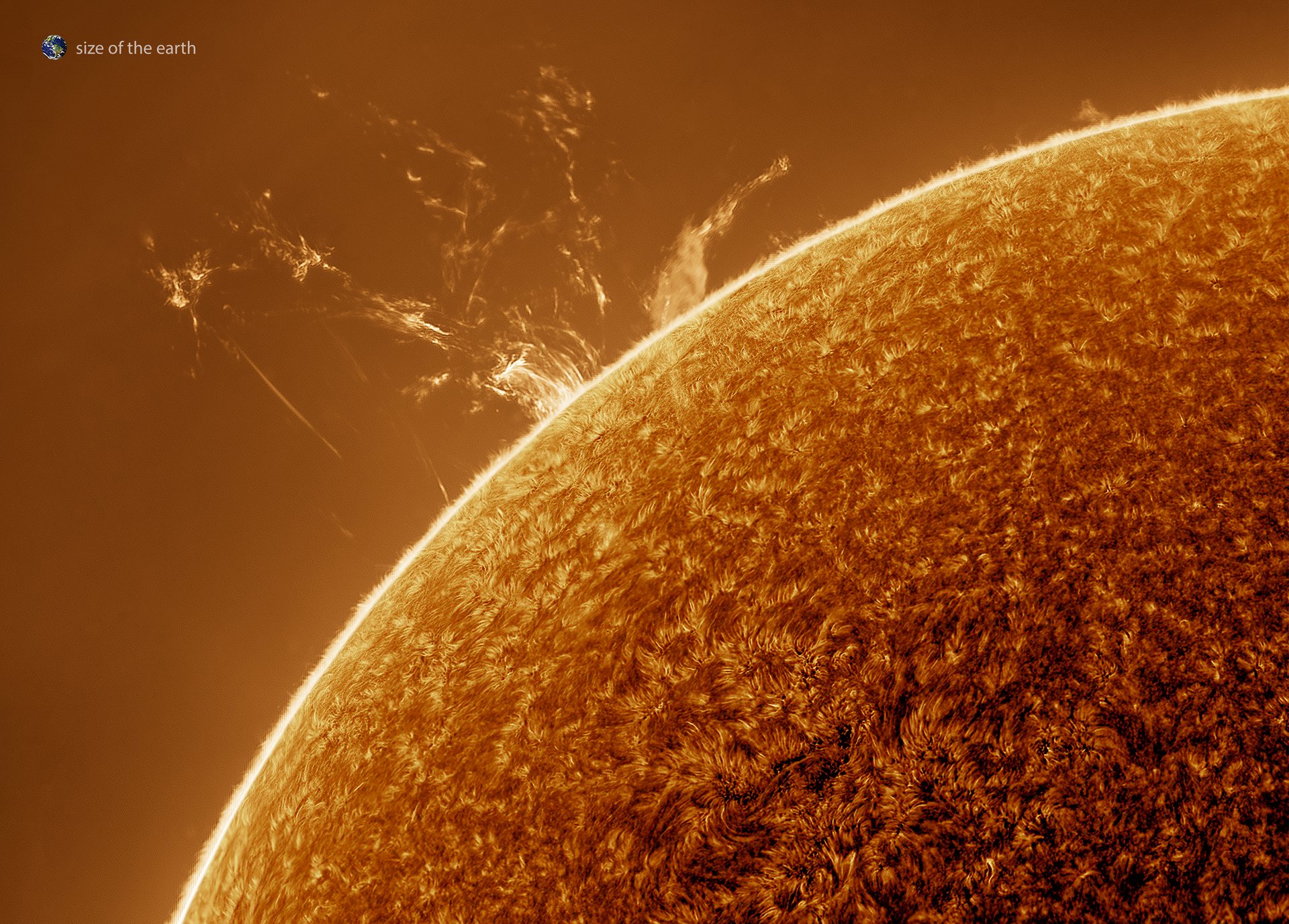 Auf der Sonnenoberfläche tobt ein Sonnensturm