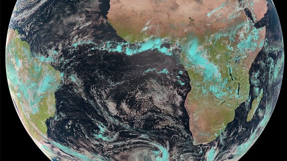 Bild der Erdkugel mit Blick auf Europa und Afrika