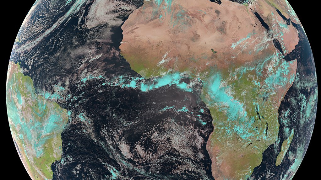 Bild der Erdkugel mit Blick auf Europa und Afrika