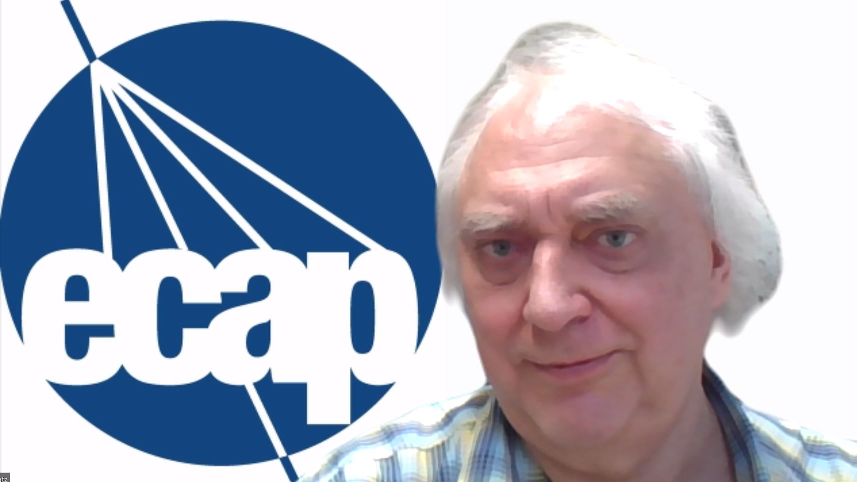 Ein Porträt von Uli Katz, links von ihm ist das Logo der ecap.