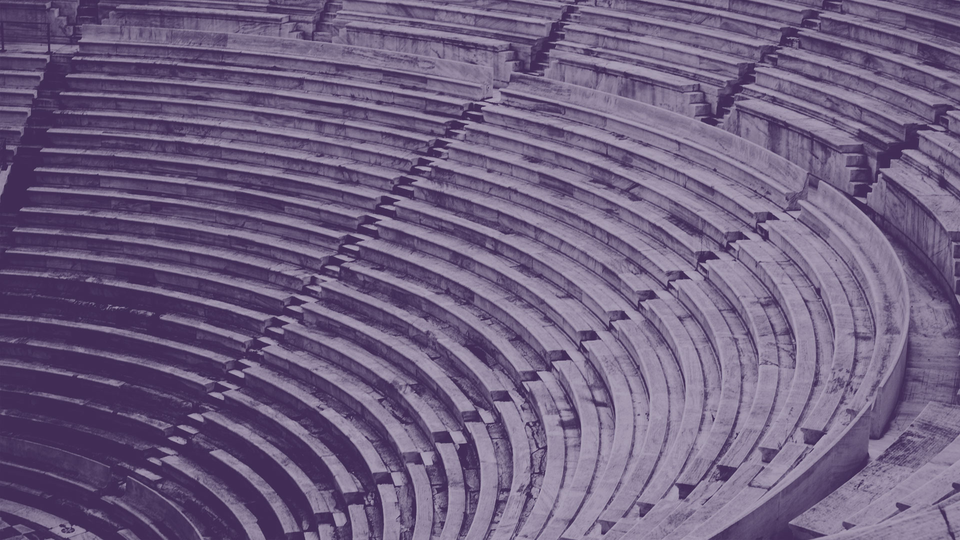 Foto einer großen, leeren Tribüne.