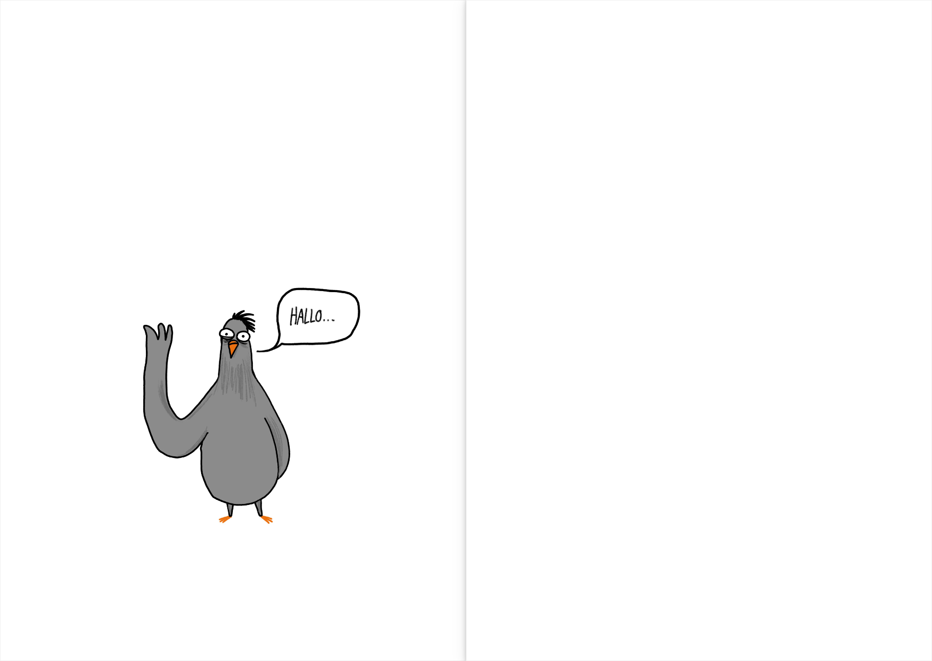 Doppelseite 2 der Graphic Novel „A Pigeon's Tale“.