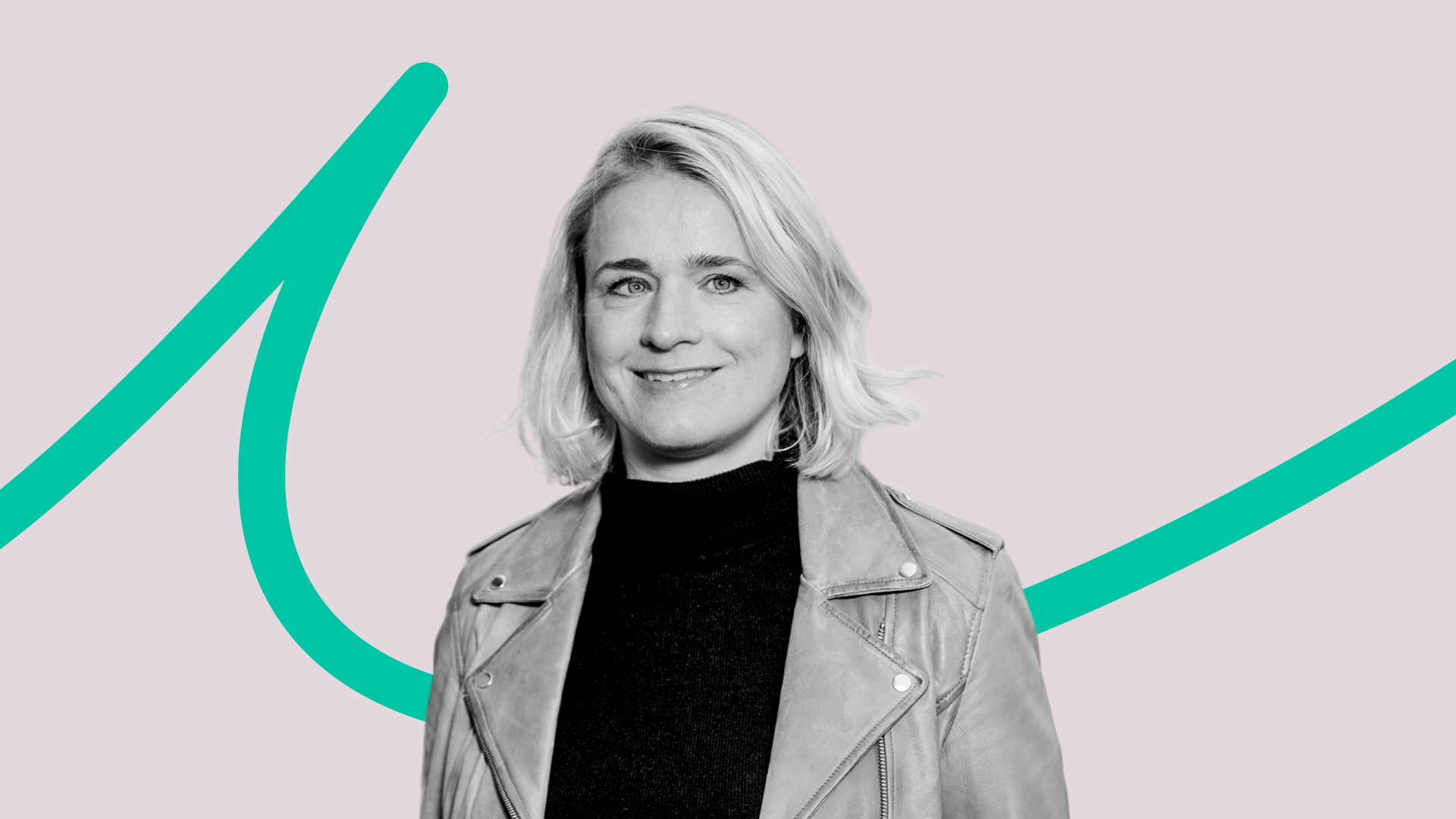 Foto von Verena Bentele vor der grünen Linie. 