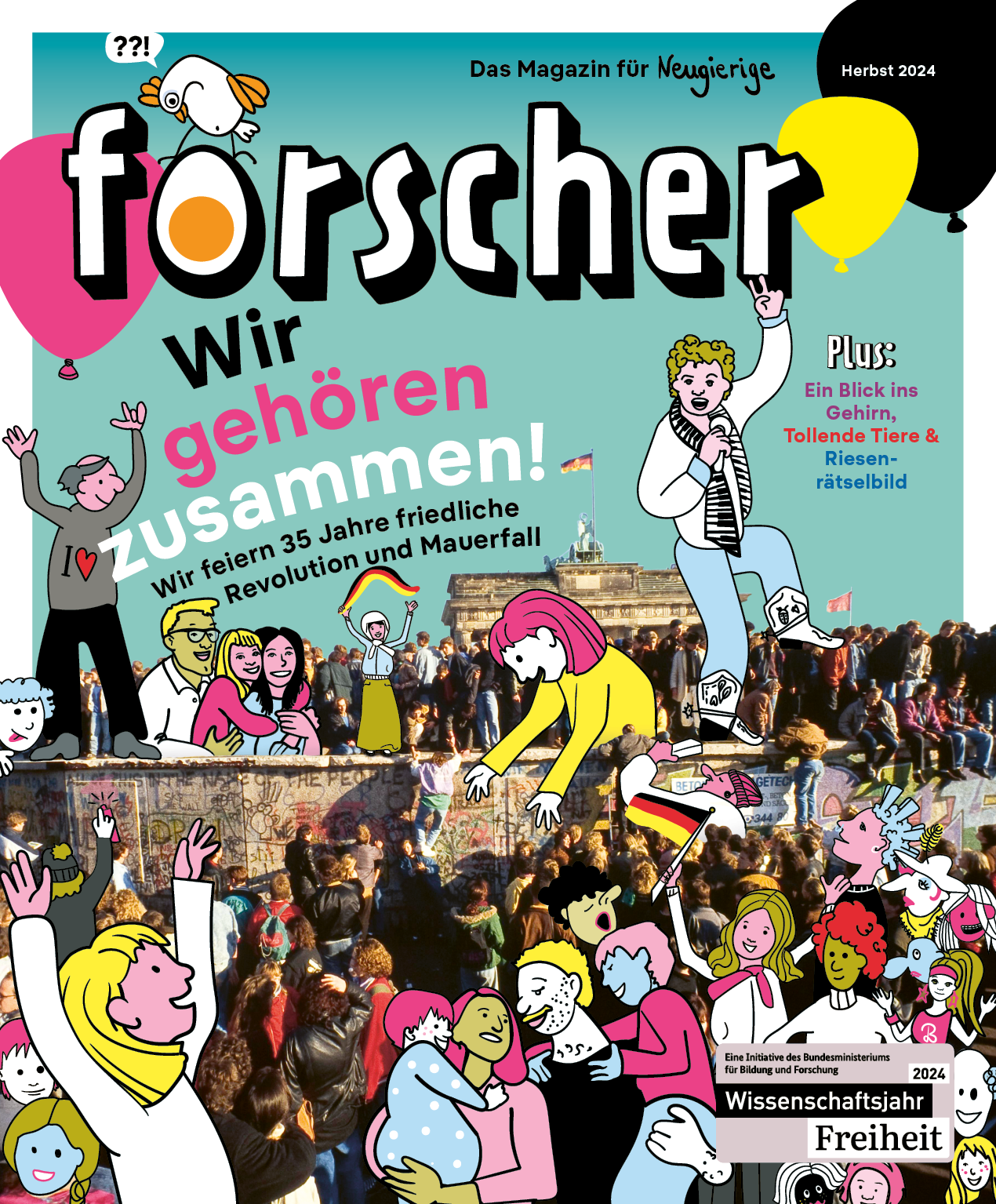 Cover der Herbst-Ausgabe vom forscher-Magazin „Wir gehören zusammen!“