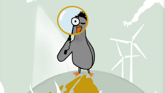 Doppelseite 1 der Graphic Novel „A Pigeon's Tale“.