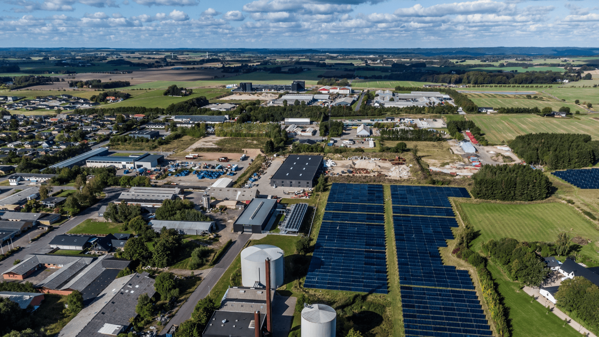 Ein Fernwärmesystem aus der Vogelperspektive.