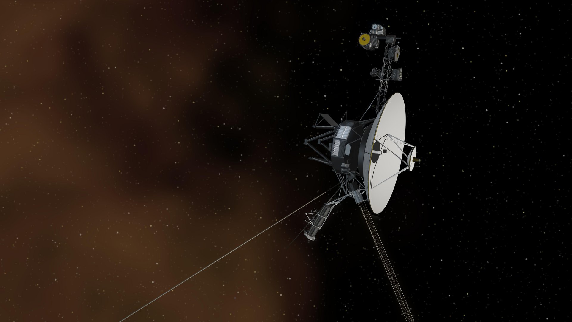 Illustration of the Voyager 1 space probe.