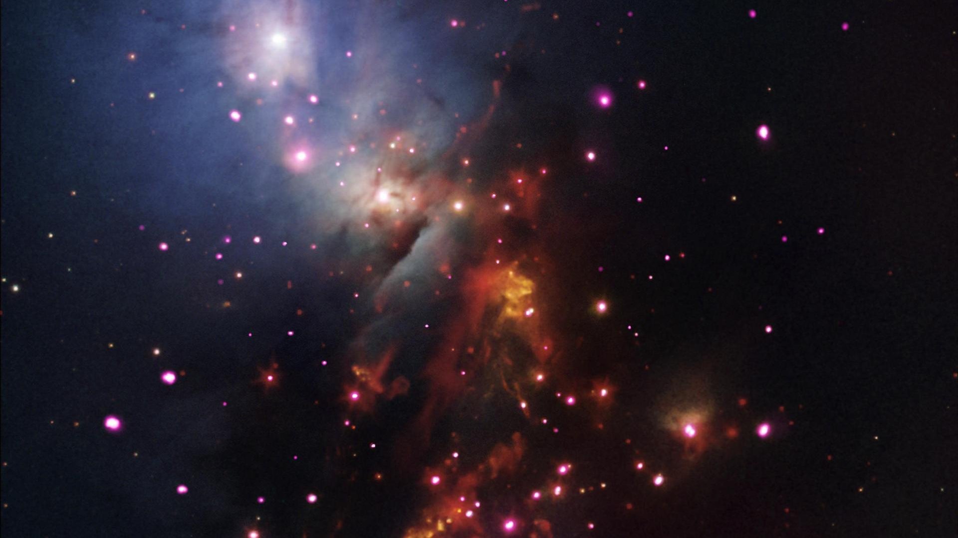 Eine Aufnahme von braunen Zwergen im Sternenhimmel