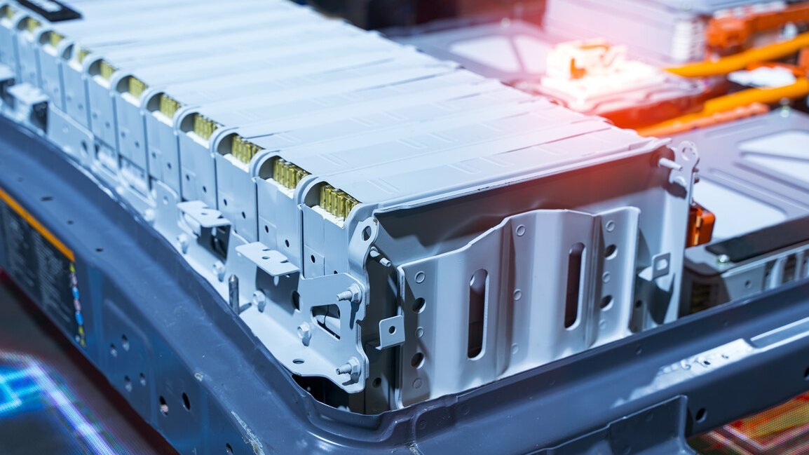 Nahaufnahme eines Akkumulators.