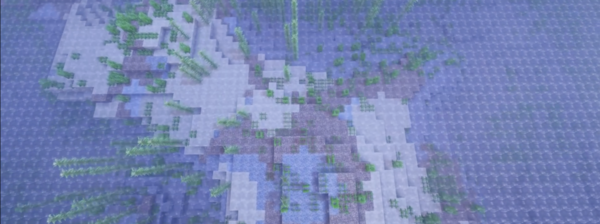 Meer mit Algen in Minecraft gebaut